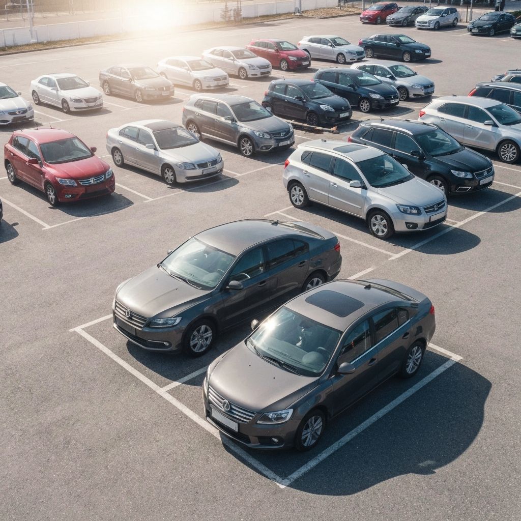 A selection of well-maintained Brisbane Rental Cars vehicles parked in a clean lot